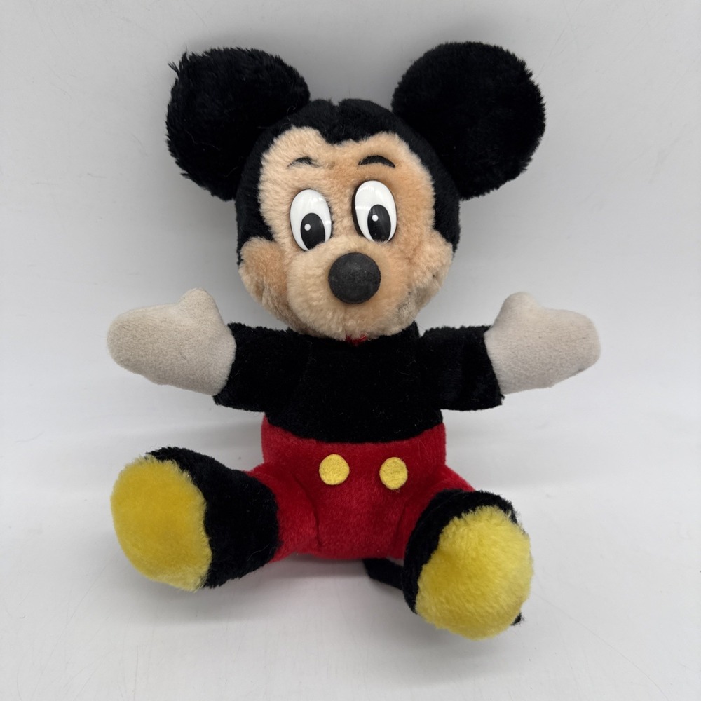 Vintage Disneyland Walt Disney World Mickey Mouse Plush Korea ~7"